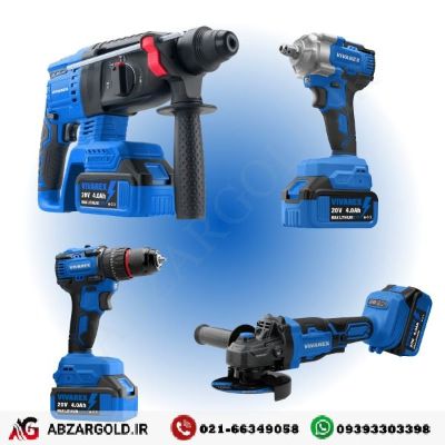 کیت شارژی براشلس 24 ولت 4عددی ویوارکس مدل VR2404-BCK
