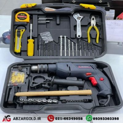 کیت دریل ۱۳ میلیمتر چکشی اینتیمکس با لوازم مدل 0901