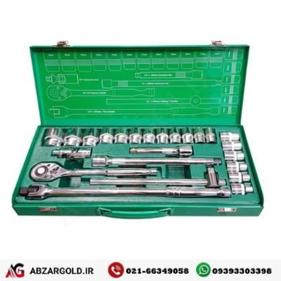 مجموعه 24 عددی آچار بکس پروسکیت کد SK-42401M