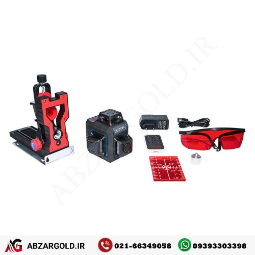 تراز لیزری 360 درجه 3D (نور قرمز) آروا مدل 4681
