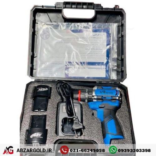 دریل شارژی چکشی دو باطری براشلس ویوارکس مدل VR1610V-21BL
