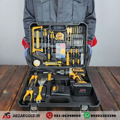 مجموعه ١٠٠ عددی دریل شارژی ١٣ میلیمتر چکشی صنعتی اینتیمکس مدل 0925